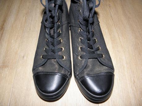 Dívčí plátěné černo/zlaté tenisky zn mohito vel.37, mohito,37