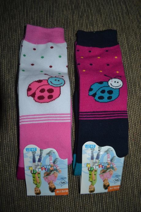 2x bavlněné podkolenky, v.24-27, 24 / 25 / 26 / 27