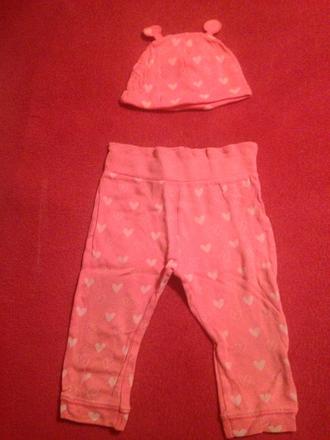 Dívčí souprava - tepláky - tepláčky a čepička, f&f,74