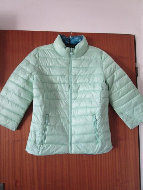 Nová pěkná zelená prošívaná bunda, 152