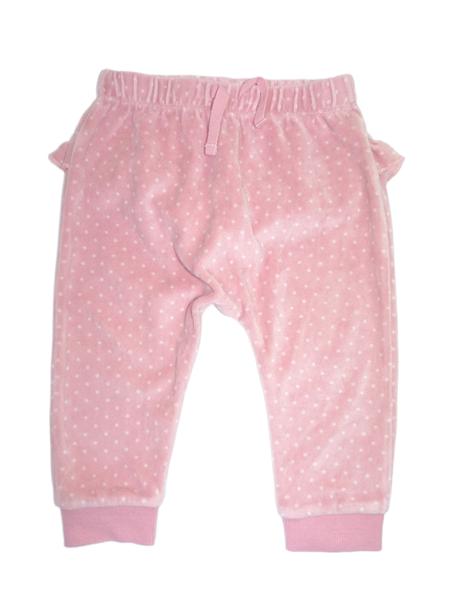 Sametové tepláčky s volánkem na zadečku vel. 80, next,80