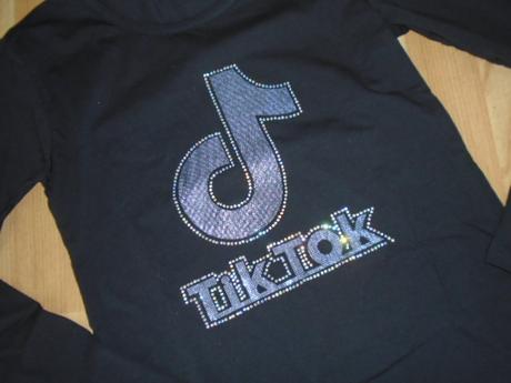 Tričko tik tok vel 176 kamínky, 170 / 176