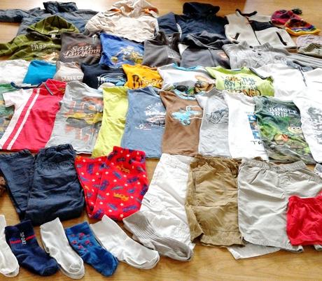 Balík mix věcí na kluka vel.110-128 jaro/léto/podz, 104–116