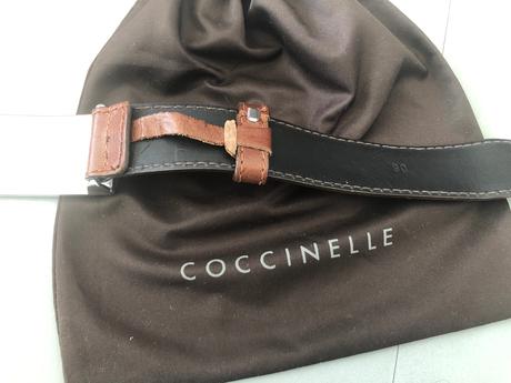 Pásek opasek hnědá kůže coccinelle vel s m 90cm, coccinelle