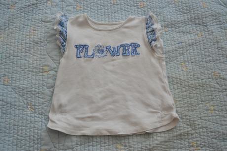 Bílé bavlněné triko s kanýrky, mothercare,92