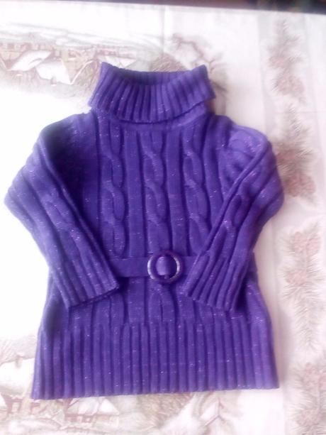 Dívčí svetr rolák., palomino,104