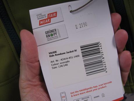 Softshellová khaki bunda s kapucí vaude, 140