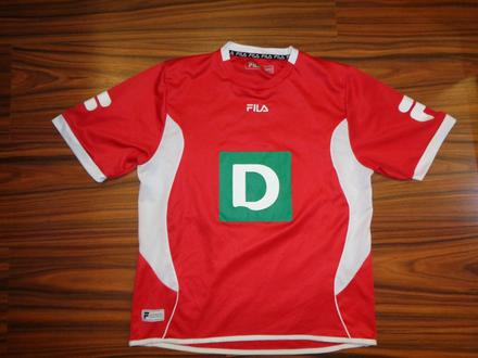 Krásné červenobílé funkční dresíkové tričko146/152, fila,146