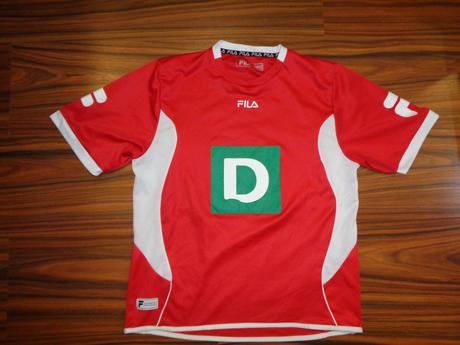 Krásné červenobílé funkční dresíkové tričko146/152, fila,146