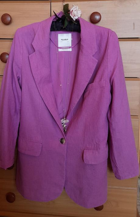 Pull&bear letní purpurové sako, pull&bear,s