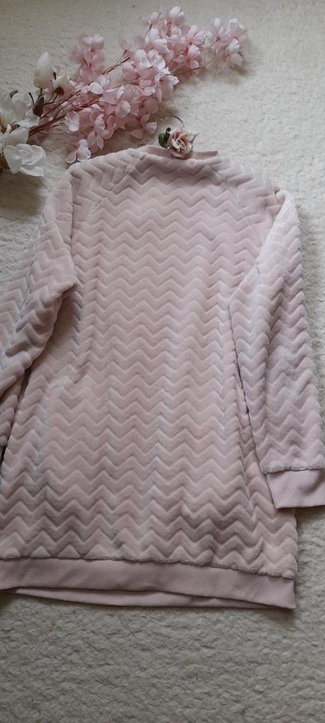 Plyšová dlouhá mikina s kapsami, xl