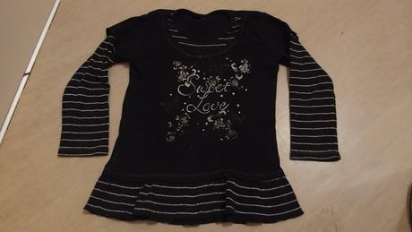 Černé triko 116/122, 116