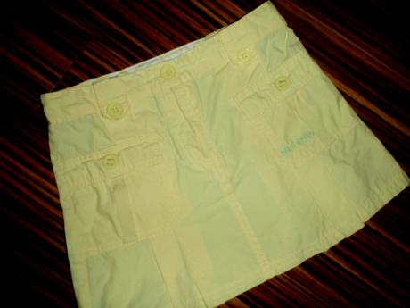 Žlutá sportovní skládaná sukýnka, girl2girl,116