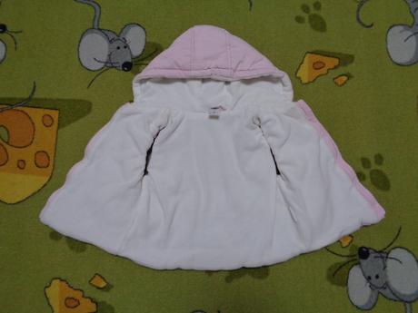 Růžová vesta s kapucí, baby club,86