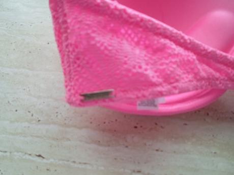 Růžové krajkové plavky plavková podprsenka, new yorker,m