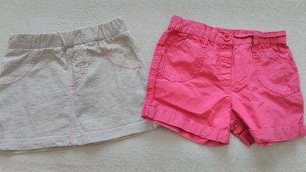 Kraťasy + sukně vel. 86-92, 86–98