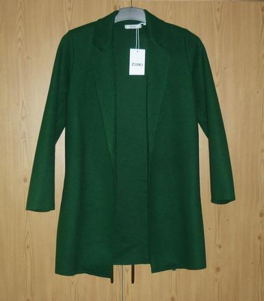 Tmavě zelený dámský kabátek - sako zuiki, s