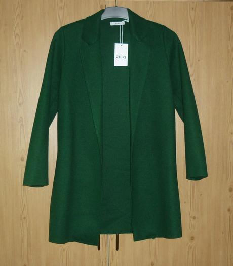 Tmavě zelený dámský kabátek - sako zuiki, s