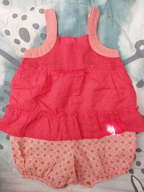 Letní overal s výšivkou, f&f,74