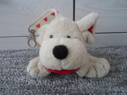 Béžový plyšový myš -pes pejsek, 