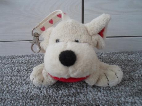 Béžový plyšový myš -pes pejsek,