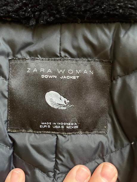 Kvalitní, teplý, péřový kabát zara, vel s, zara,s