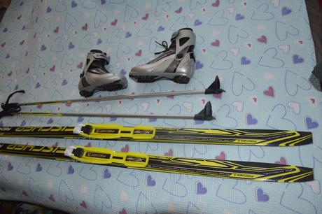 Dětské běžky fischer se šupinami 150cm boty nnn, fisher