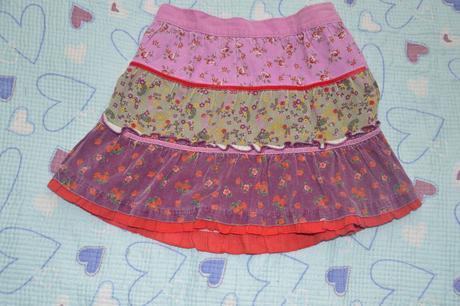 116 122 128 slabá manšestrová sukně květinová, f&f,122