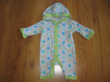 Hvězdičkový teplákový overal s kapucí, baby,50
