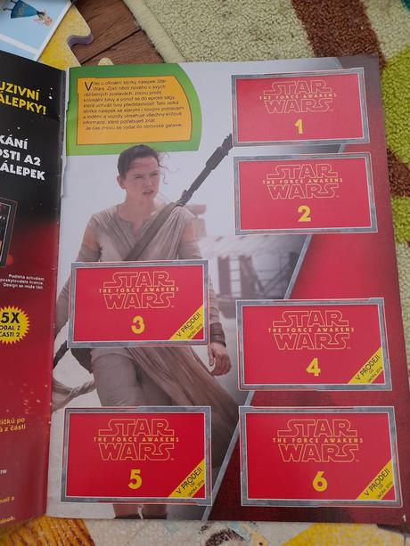 Star wars sešit na nálepky, časopis,