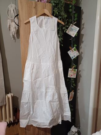 Dlouhé bílé šaty, kostým anděl, reserved,xs