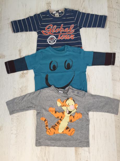 Trička s dlouhým rukávem, h&m,68