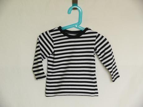 Černobílé tričko, h&m,74