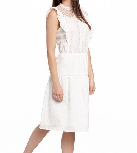 Dámské bílé krajkové šaty boho l 40, 40 / l