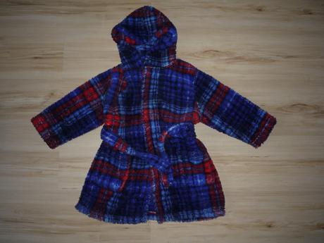 Chlupatý kostkovaný župan, george,104