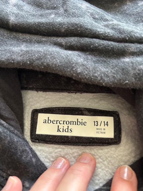 K9/ mikina šedo-černá - v.13/14 let, abercrombie&fitch,164
