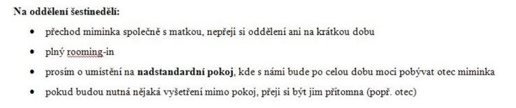 Porodní plán