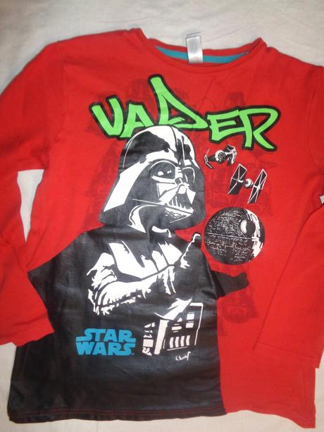 Luxusní cihlově červené tričko star wars 158/164, c&a,158