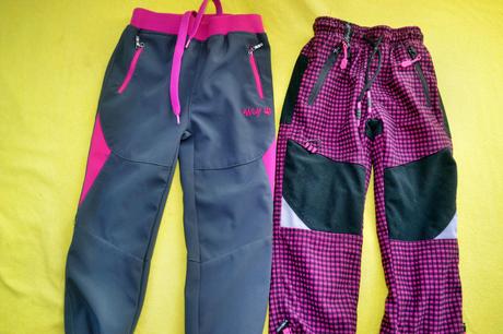2x kalhoty v.98 softshellové wolf,sport. grace, wolf,98