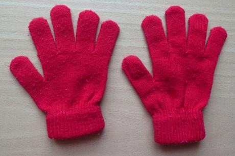 Rukavice pletené červené, 110