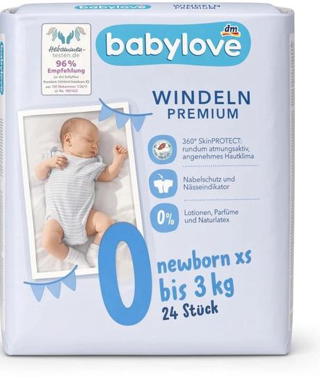 Dětské plenky babylove premium newborn (velikost 0, babylove,2 kg - 6 kg
