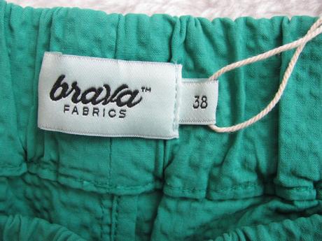 Oversize elas. bavlněné 7/8 zelené kalhoty brava, 38