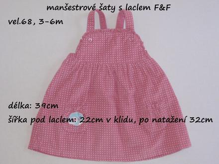 Manšestrové šaty s laclem f&f, f&f,68