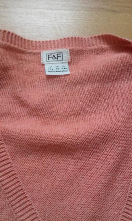 Lososový bavlnený svetrík f&f, f&f,122