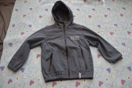 116 122 128 šedá teplá softshelová bunda, glo-story,122