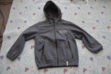 116 122 128 šedá teplá softshelová bunda, glo-story,122