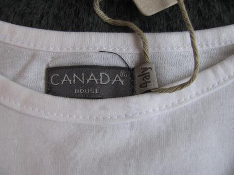 Bílé tričko crop top, house,110