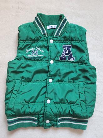 Zateplená vesta zelená, 122