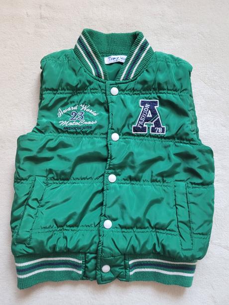 Zateplená vesta zelená, 122
