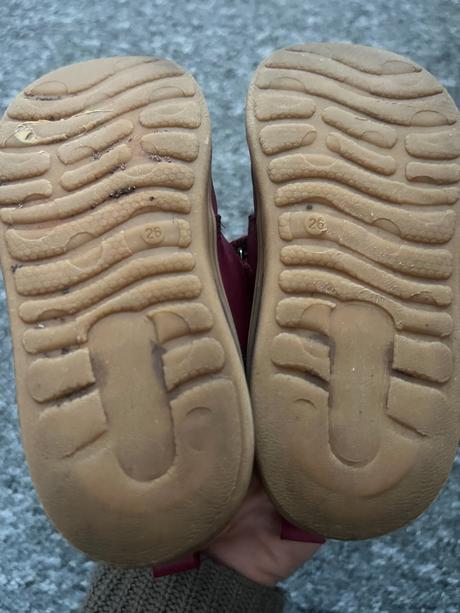 Dívčí kotníkové kožené boty s gumovou špičkou 26, bubble gummers,26